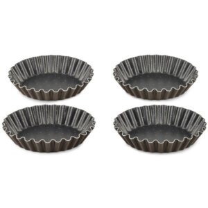 TEFAL Lot de 4 moules à tartelettes 11 cm - Perfect Bake