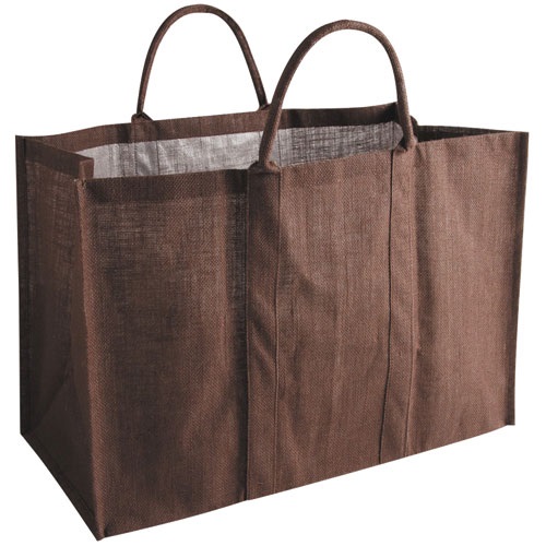 AUBRY GASPARD Sac à bûches en jute marron