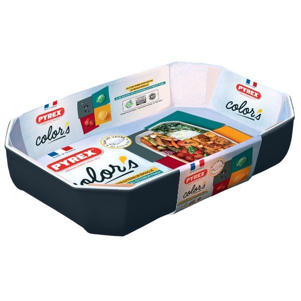 PYREX Plat à four 33 x 22 cm Poivre Noir - Color's