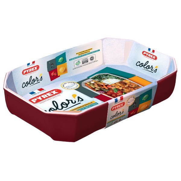 PYREX Plat à four 33 x 22 cm Rouge Piment séché - Color's