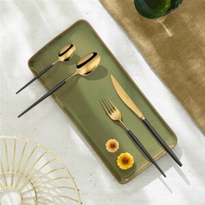 AMEFA Ménagère 24 pièces Or & Noir - Soprano