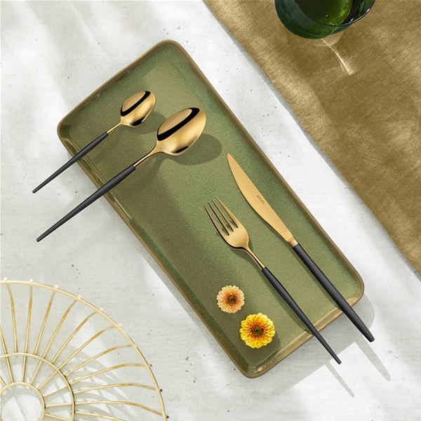 AMEFA Ménagère 24 pièces Or & Noir - Soprano