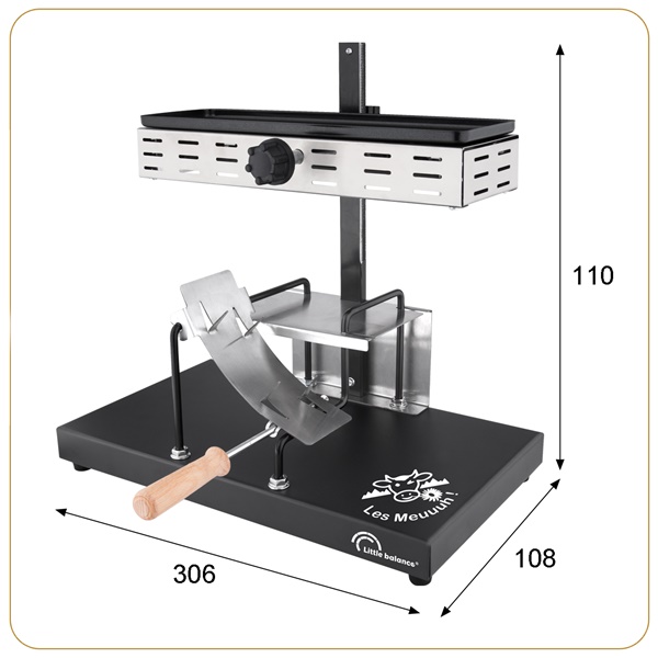 LITTLE BALANCE Appareil à raclette 1/2 meule Pro Savoyarde - Meuuuh