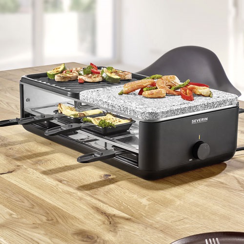 SEVERIN Raclette / Gril avec pierre de cuisson 8 personnes