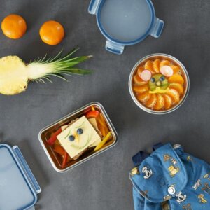 EMSA Boîte ronde 0,7 L - Clip & Close Inox