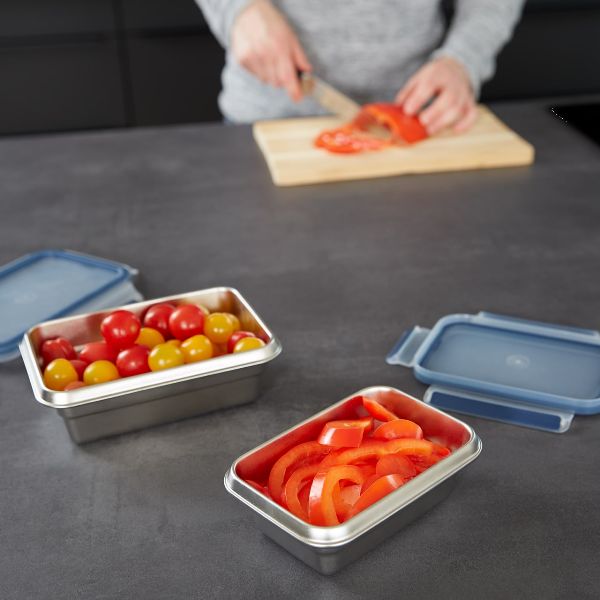 EMSA Boîte ronde 0,8 L - Clip & Close Inox