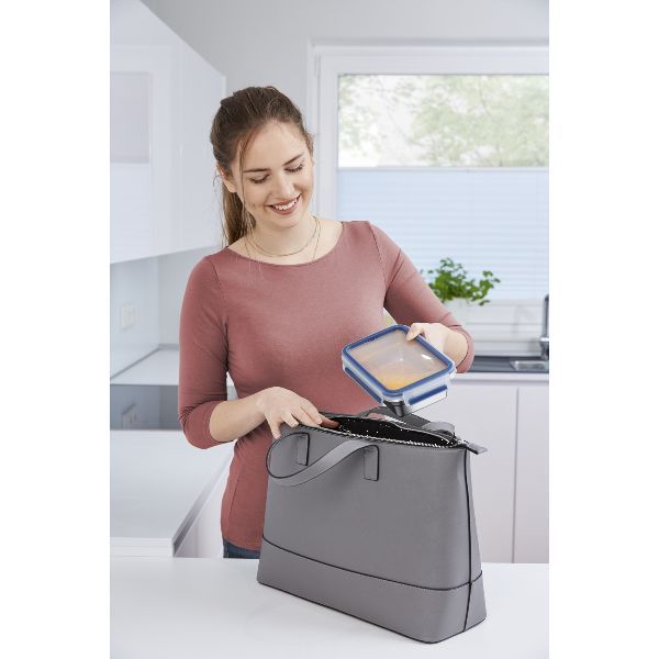 EMSA Boîte ronde 0,8 L - Clip & Close Inox