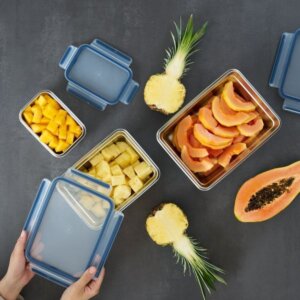 EMSA Boîte rectangulaire 2 L - Clip & Close Inox