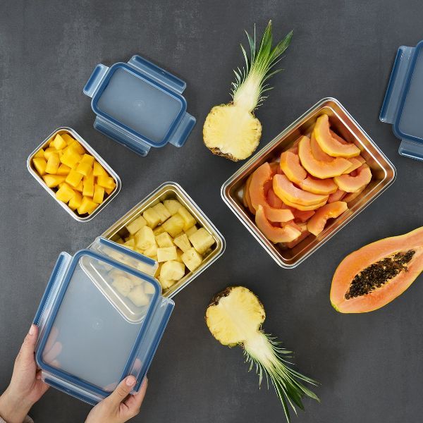 EMSA Boîte rectangulaire 2 L - Clip & Close Inox