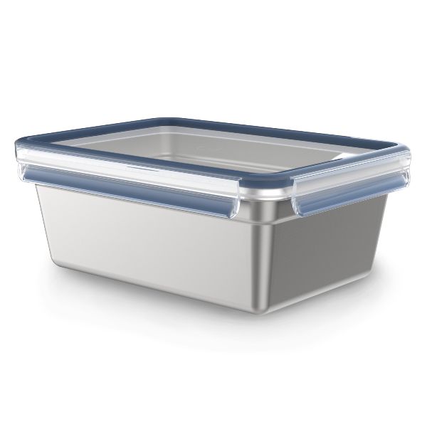 EMSA Boîte rectangulaire 3 L - Clip & Close Inox