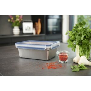 EMSA Boîte rectangulaire 3 L - Clip & Close Inox