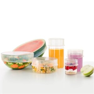 LEKUE Lot de 6 couvercles extensibles Transparents