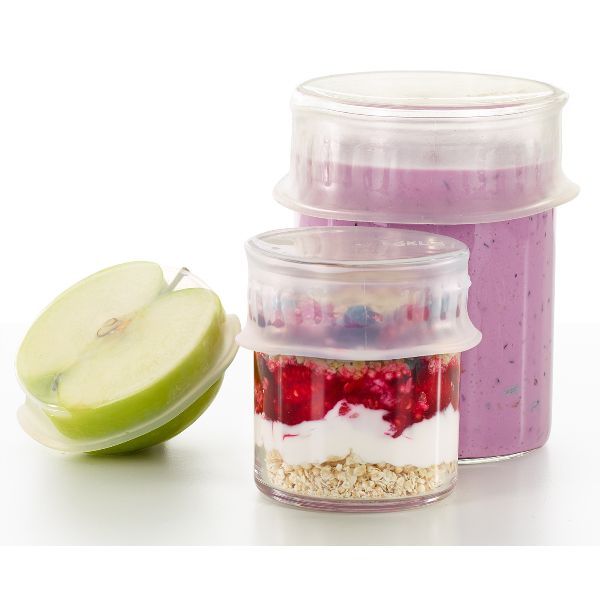 LEKUE Lot de 6 couvercles extensibles Transparents