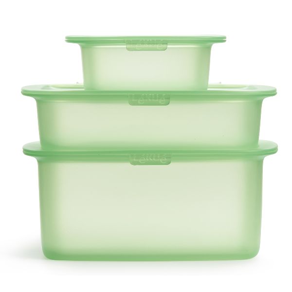 LEKUE Set 3 boîtes en silicone - Reuse & Reduce