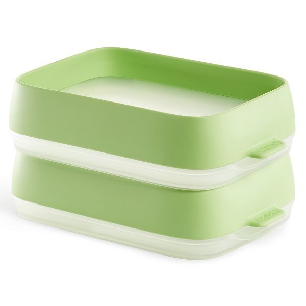 LEKUE Set de 2 plateaux de conservation réutilisables