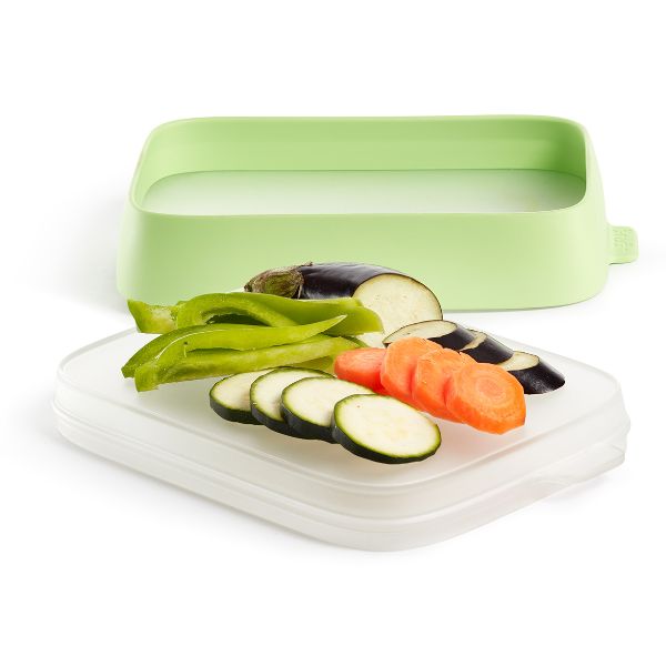 LEKUE Set de 2 plateaux de conservation réutilisables