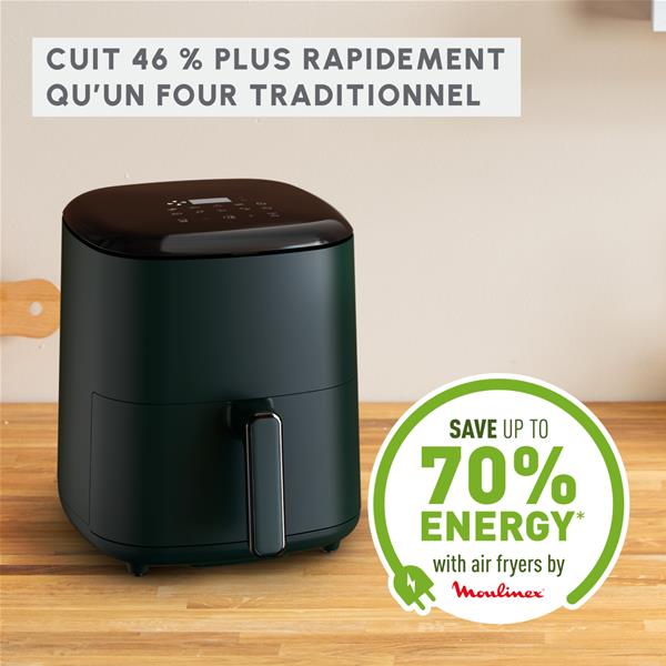 Moulinex Easy Fry Max EZ245320 | Friteuse sans Huile 5L – 10 Programmes – Vert Forêt – Image 5