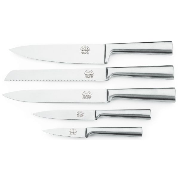 Bloc 5 Couteaux de Cuisine Jean Dubost Kimono Noir – Tout Inox – Image 2