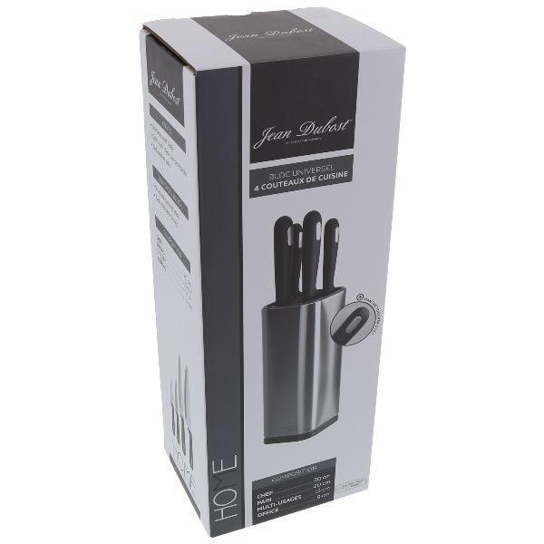 Bloc Universel 4 Couteaux Jean Dubost - Collection "Home" : L'Essentiel au Design Épuré – Image 3