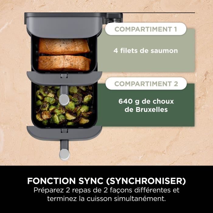 Airfryer ninja double stack xl sl400eu | 9.5l, 6-en-1 | friteuse sans huile verticale 4 niveaux avec sync - NINJA – Image 3