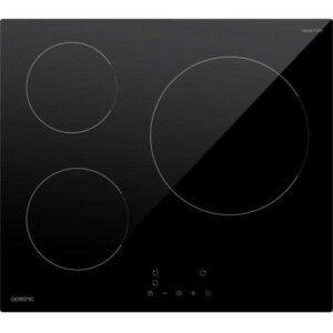 Plaque de cuisson induction 3 foyers oceanic oceati3z7b - table 60 cm verre, commandes tactiles et puissance 5500w pour une cuisine moderne et rapide - OCEANIC