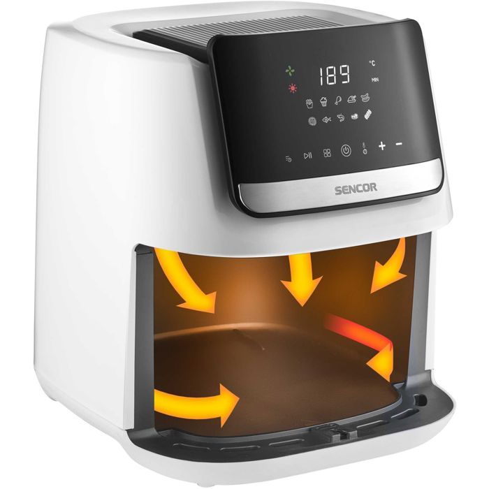 Airfryer sencor sfr 6551wh 6,5l : friteuse sans huile 1600w (blanche) | écran led, cuisson rapide et saine - SENCOR – Image 4