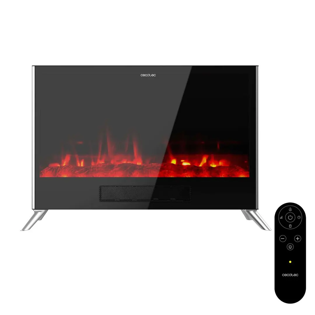 Cheminée Électrique Cecotec ReadyWarm 7500 3in1 Total Flames – 2000 W Noir : L’Élégance de la Flamme, la Puissance du Chaleur